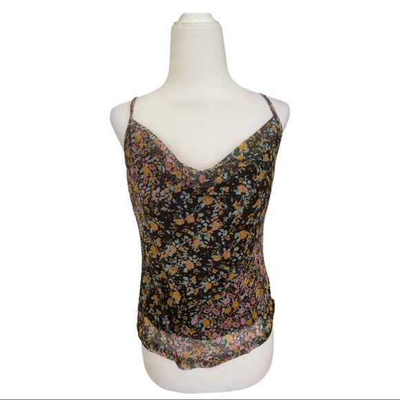 BCBG Generation Floral Spaghetti Strap Blouse. Size: Small.  New With Tag - Picture 2 of 4